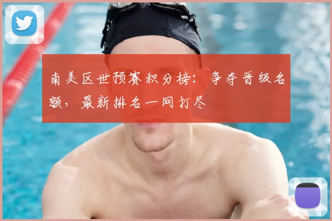 南美区世预赛积分榜:争夺晋级名额,最新排名一网打尽